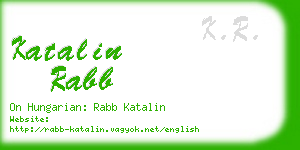 katalin rabb business card